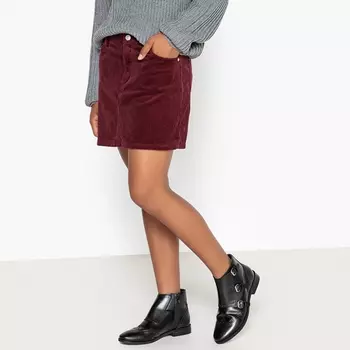 Юбка короткая из рифленого велюра 10-16 лет