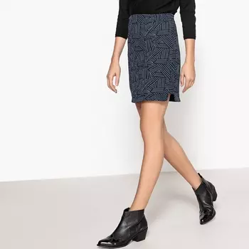 Юбка короткая с рисунком черточки