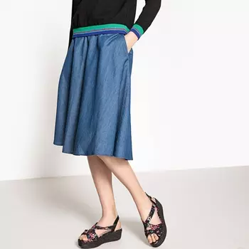 Юбка-миди из денима