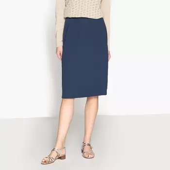 Юбка-миди прямая из струящейся саржи