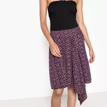 Юбка-миди расклешенная с рисунком
