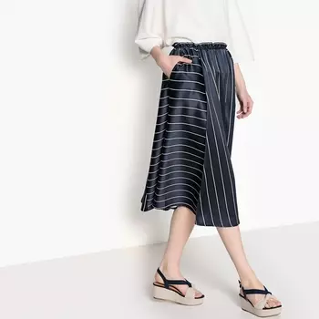 Юбка-миди в полоску