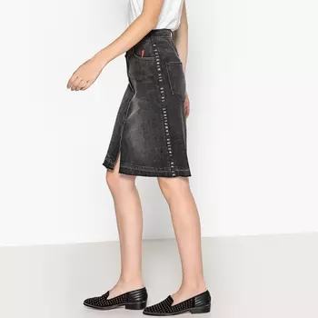 Юбка на пуговицах из хлопка стрейч