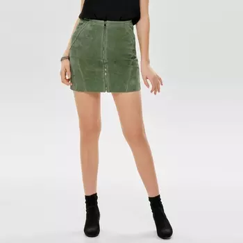 Юбка прямая из невыделанной кожи