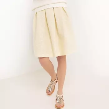 Юбка расклешенная, длина до колен, с цветочным рисунком