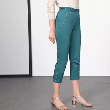 Капри из хлопкового сатина стретч