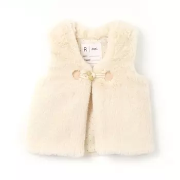 Кардиган без рукавов из искусственного меха, 1 мес. - 3 года