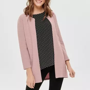 Кардиган длинный с круглым вырезом из тонкого трикотажа