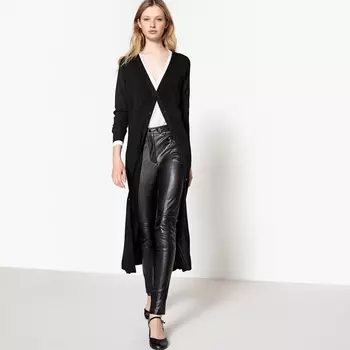 Кардиган длинный с V-образным вырезом