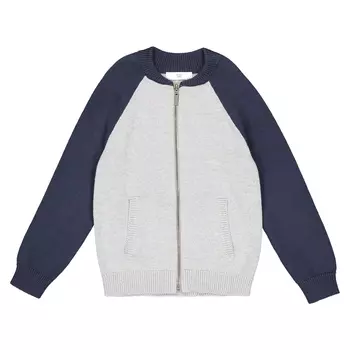 Кардиган из плотного трикотажа на молнии, 3-12 лет