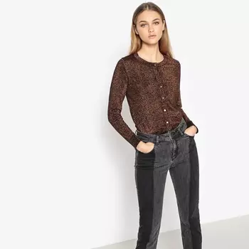 Кардиган с круглым вырезом