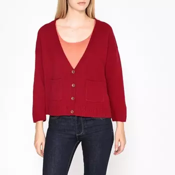 Кардиган с V-образным вырезом из шерсти мериноса GASTON