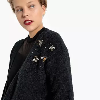 Кардиган свободного покроя с украшением