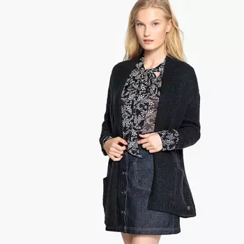 Кардиган в полоску из плотного трикотажа