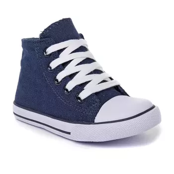 Кеды из ткани на шнуровке и молнии