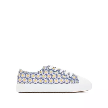 Кеды низкие с рисунком в цветочек 26-39