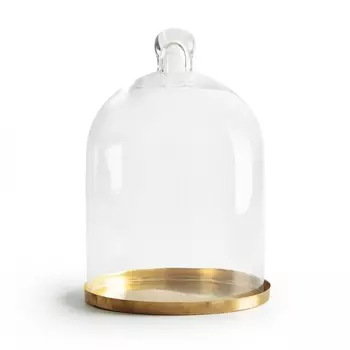 Колпак из стекла и латуни, В30 см, на основании, TANEMIRTE