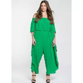 Комбинезон однотонный широкого покроя