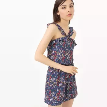 Комбинезон с шортами, цветочный принт