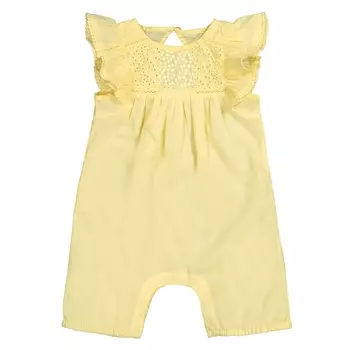 Комбинезон с вышивкой и рукавами с воланами 1 мес-3 лет