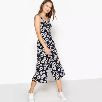 Комбинезон широкого покроя с рисунком ромашка