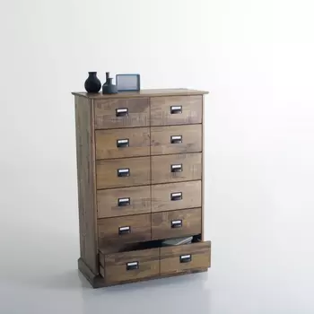 Комод высокий из массива сосны с 6 ящиками, Lindley