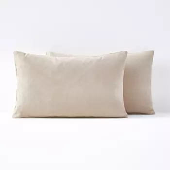 Комплект из 2 чехлов на подушку-валик из искусственной замши KALA