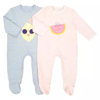 Комплект из 2 хлопковых пижам 0 мес – 3 лет