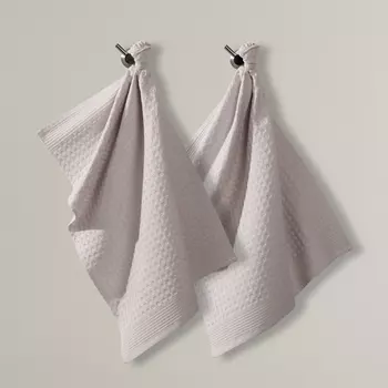 Комплект из 2 кухонных полотенец специально для стаканов, 100% хлопок