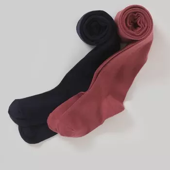 Комплект из 2 однотонных колготок