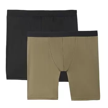 Комплект из 2 однотонных трусов-боксеров La Redoute