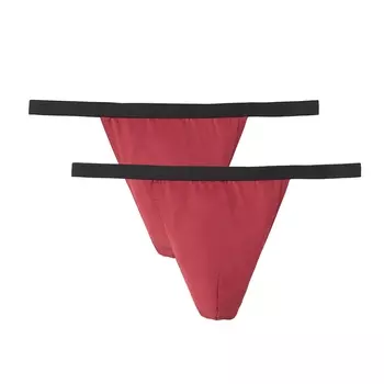 Комплект из 2 однотонных трусов-стрингов LaRedoute