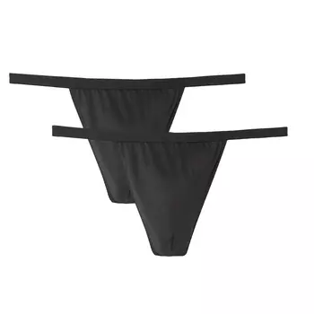 Комплект из 2 однотонных трусов-стрингов La Redoute