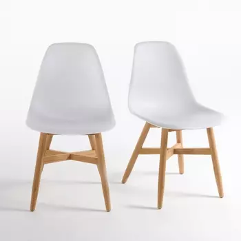 Комплект из 2 стульев для сада с сиденьем в форме раковины, Jimi