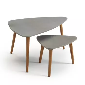 Комплект из 2 журнальных столиков La Redoute