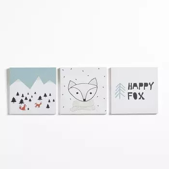 Комплект из 3 декоративных детских картин COVENT