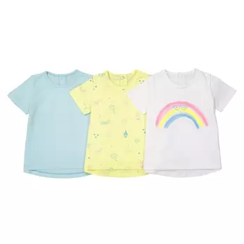 Комплект из 3 футболок, знак Oeko Tex, 1 мес. - 3 года