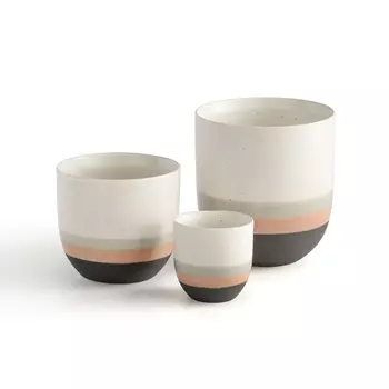 Комплект из 3 кашпо керамических Rufert