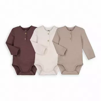 Комплект из 3 однотонных боди LaRedoute