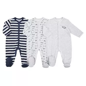 Комплект из 3 пижам из велюра 0 - 2 лет