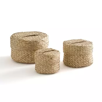 Комплект из 3 плетеных коробок LaRedoute