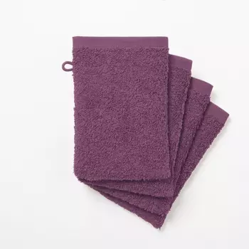 Комплект из 4 банных рукавичек 500 г/м²