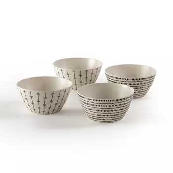 Комплект из 4 чаш из бамбука, BAMBOSKA