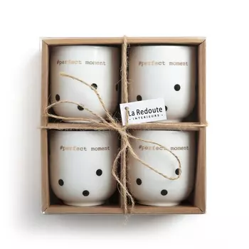 Комплект из 4 фарфоровых чашек для эспрессо, KUBLER