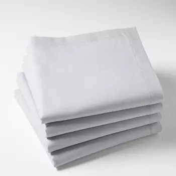 Комплект из 4 салфеток из льна и хлопка, BORDER