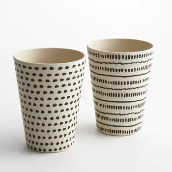 Комплект из 4 стаканчиков из бамбука, BAMBOSKA