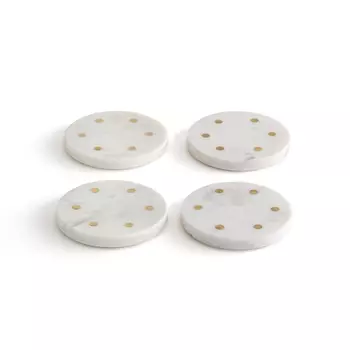 Комплект из четырех мраморных подстаканников LA REDOUTE INTERIEURS