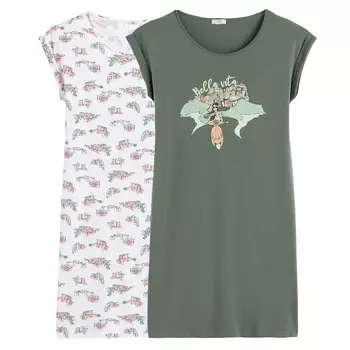 Комплект из двух ночных рубашек LA REDOUTE COLLECTIONS