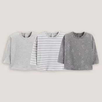 Комплект из трех лонгсливов однотонного LaRedoute