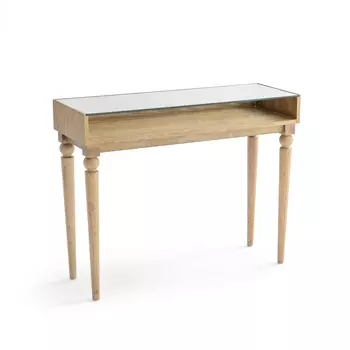 Консоль из беленого дуба со стеклом TRIANON
